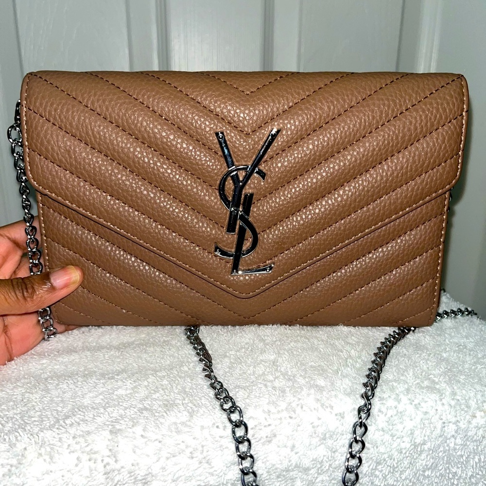 Lovely tan ysl shoulder bag